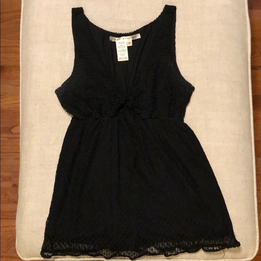 Black Crochet Dressy Tank